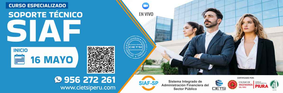 curso especializado soporte tEcnico siaf 2024